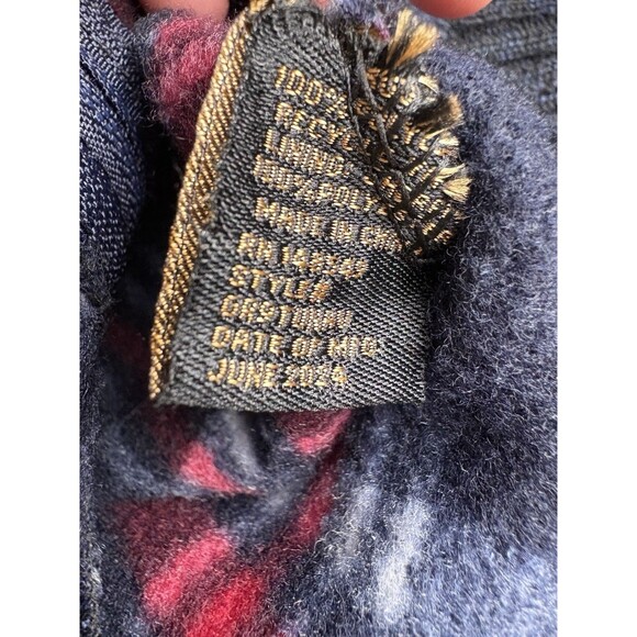 Six Lincoln New York Blue Men’s Sweater Size Large Blanket Lined Zip Up Soft - Picture 8 of 8